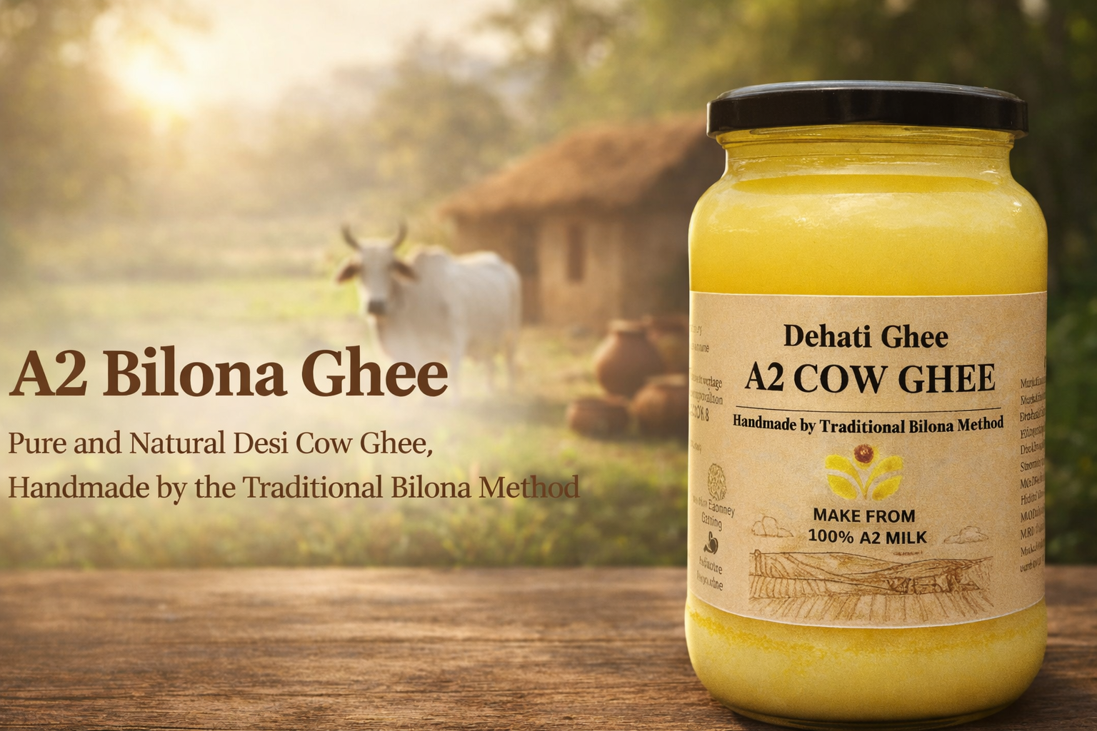 A2 bilona ghee jar