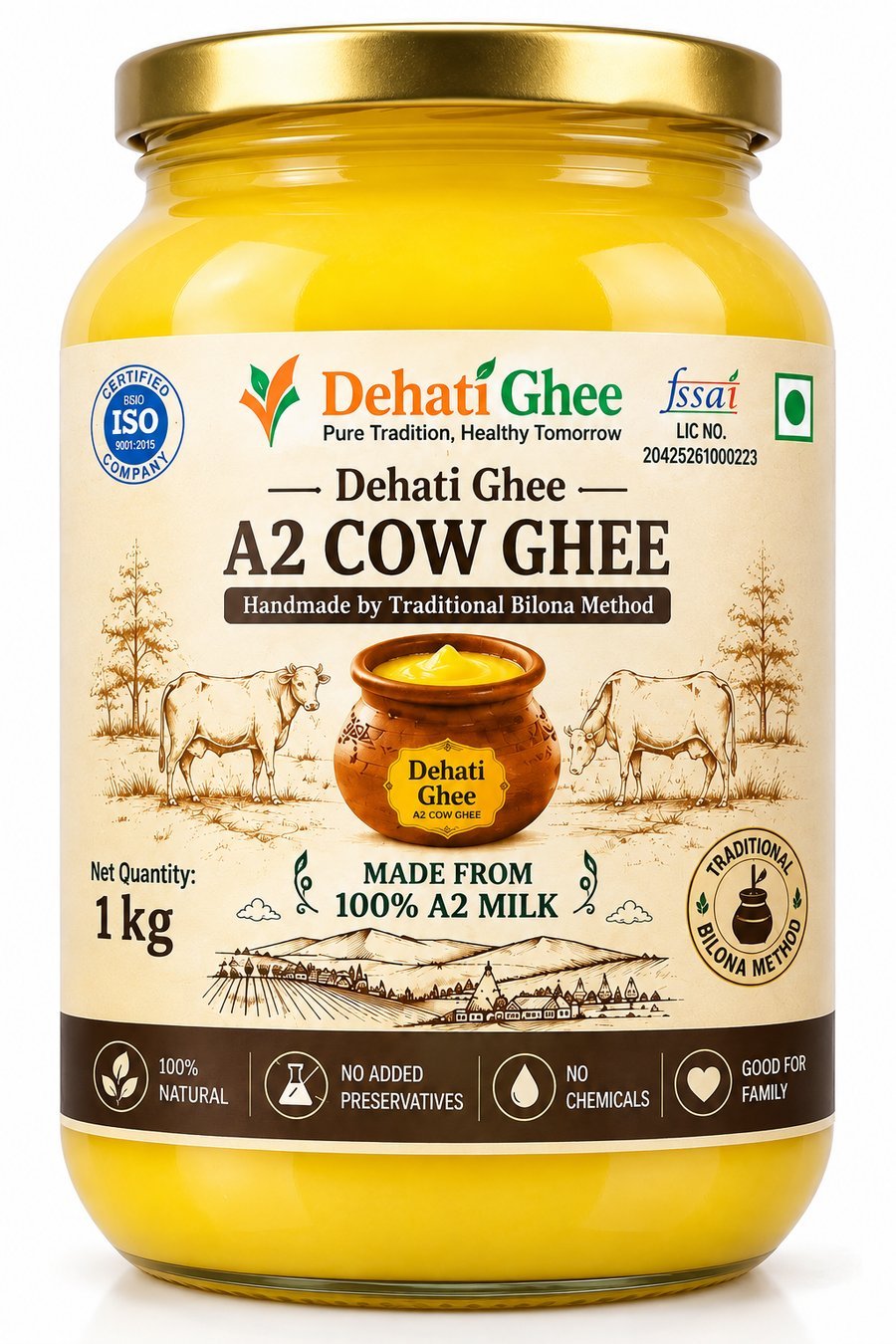 Dehati Ghee A2 Desi Cow Ghee jar